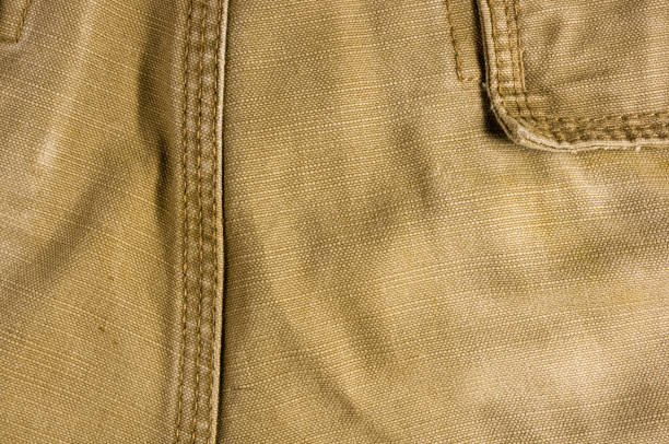 istock clothing items stonewashed cotton fabric texture with seams, clasps, buttons and rivets, macro 1226967828