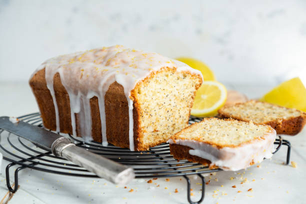 istock Glazed lemon pound cake loaf with poppy seed 1226968711