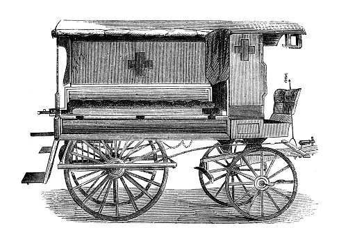 Antique illustration: Ambulance, Austria