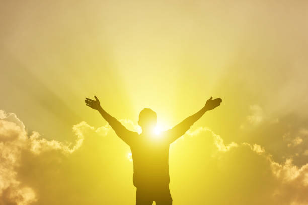 istock A man thanking God on the mountain 1226975117