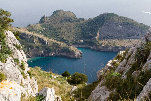 Ieranto Bay, on Amalfi Coast, Italy