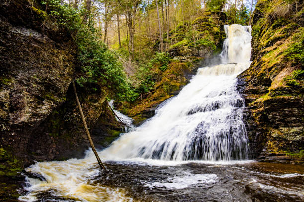 istock Scenic Dingmans Falls in Delaware Township tourist destination 1226982048