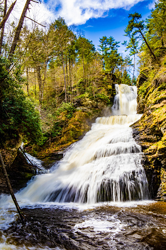 Scenic Dingmans Falls in Delaware Township tourist destination place