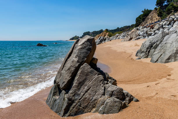 istock Empty Sant Pol de Mar Beach Costa Brava Spain 1226983464