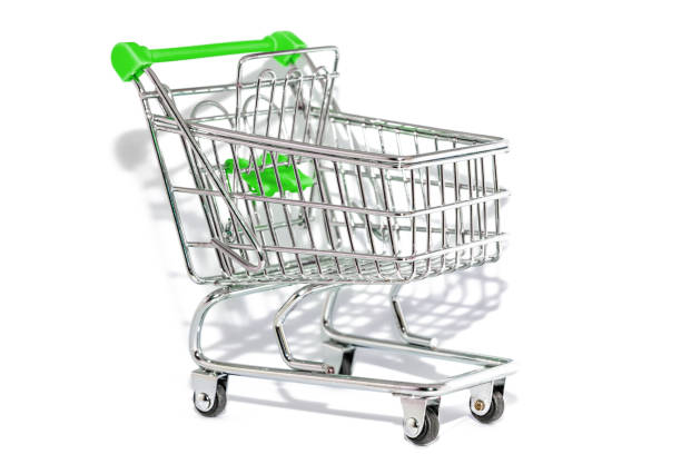 istock green shopping cart on white background 1226986925