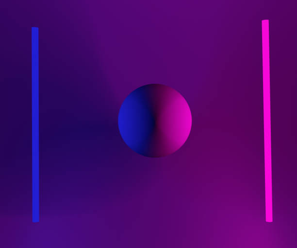istock 3d sphere of blue and pink color on an abstract background, 3d render, illustrations 1226991030