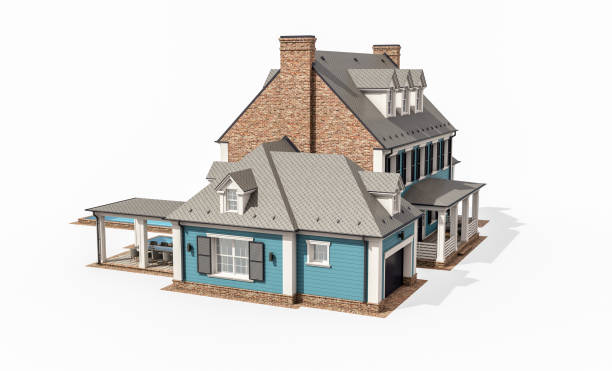 istock 3d rendering of modern classic house in colonial style isolated on white 1226991061