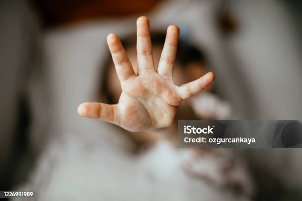 Girl Making Stop Gesture Stock Photo - Download Image Now - Child Abuse, Child, Violence