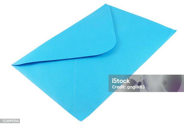 Blue Envelope Stock Photo - Download Image Now - Envelope, Blue, Cut ...