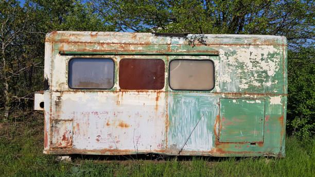 istock Outdoor scene with abandoned rusty metal wagon 1226993354