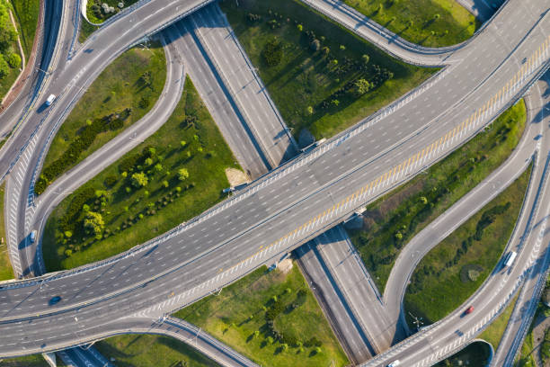 istock Big empty crossroad in the morning 1226993933