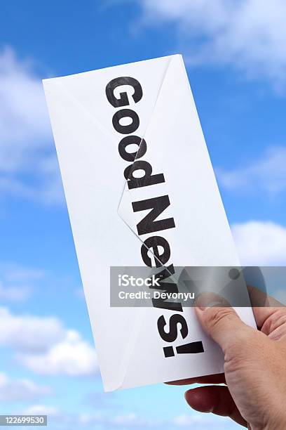 Good News And Envelope Stock Photo - Download Image Now - Blue, Color Image, Correspondence
