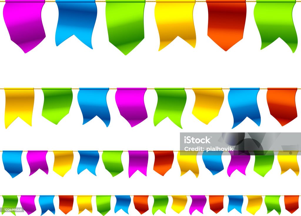 Drapeaux Bunting - clipart vectoriel de Brillant libre de droits