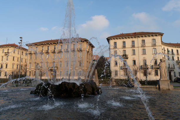 istock Fountain at Citylife in Milan 1227002599