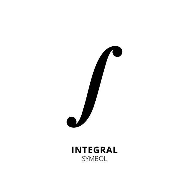 Integral symbol. Integral icon isolated on white background. Math sign, vector icon. Mathematic symbol, vector illustration, simple element. integral stock illustrations