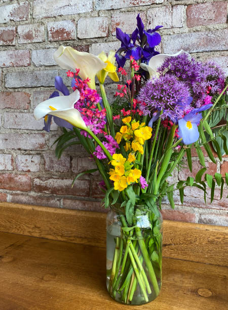 istock Wildflowers in a glass jug 1227006988