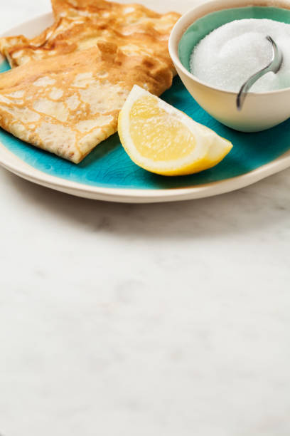 istock Shrove Tuesday pancakes with lemon 1227007366
