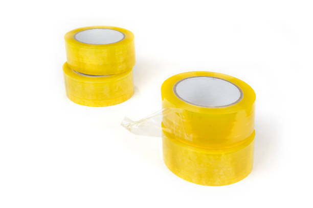 istock Roll of a transparent scotch tape on a white background 1227007744