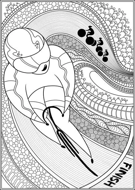 Vector illustration of Cycling racer. Poster on a bicycle theme.