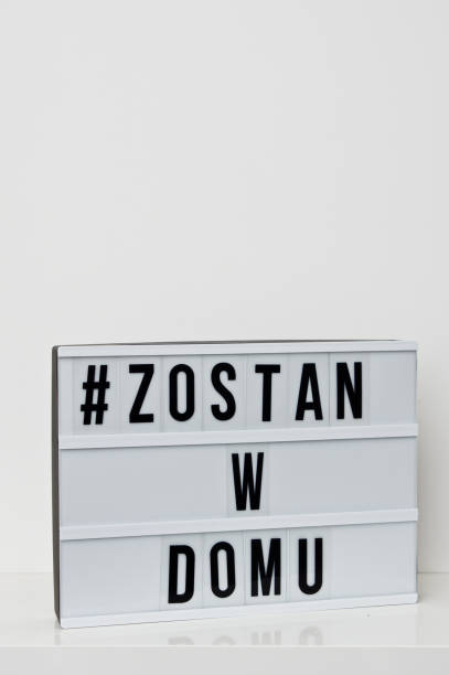 istock Stay at home message in Polish language 1227014217