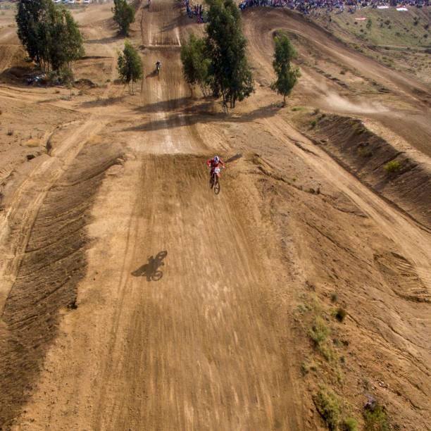 istock Motocross Competition Aerial View 1227015656