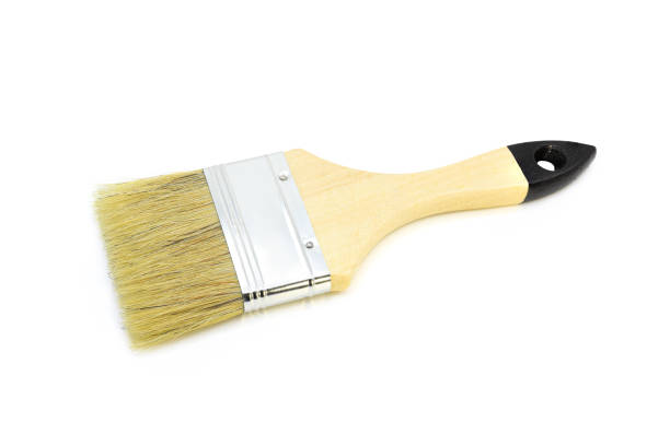 istock Paint brush with wooden handle isolated on white background 1227015700
