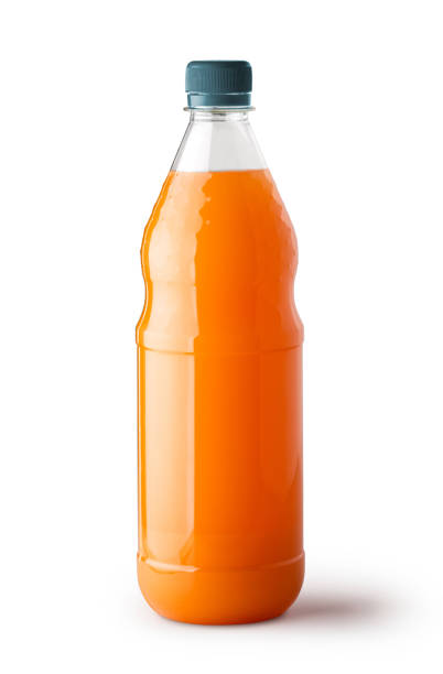 istock Orange juice bottle ready for branding isolated on white background 1227020424