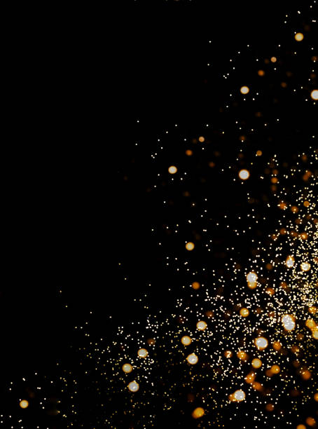 istock Black background with golden sparkles. Concept for festive background or for project 1227021318
