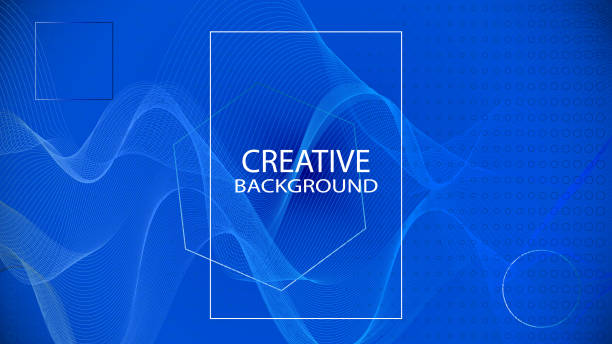 Jest to kreatywna niebieska ramka tła sieci web do wstawienia. – artystyczna grafika wektorowa