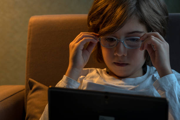 istock The child playing on the tablet. 1227024403