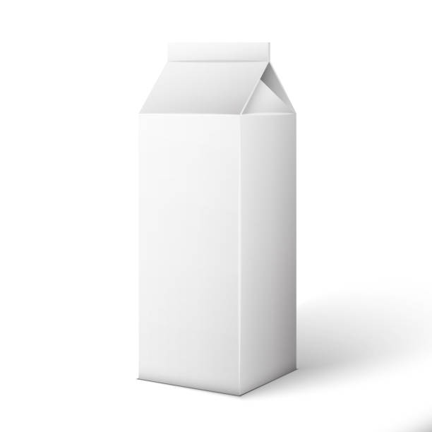 istock Milk, Juice, Beverages, Carton Package Blank White On White Background Isolated. 1227028123