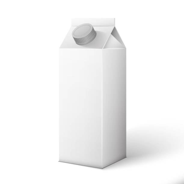istock Milk, Juice, Beverages, Carton Package Blank White On White Background Isolated. 1227028142