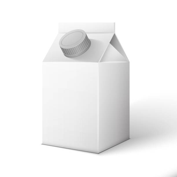 istock Milk, Juice, Beverages, Carton Package Blank White On White Background Isolated. 1227028298