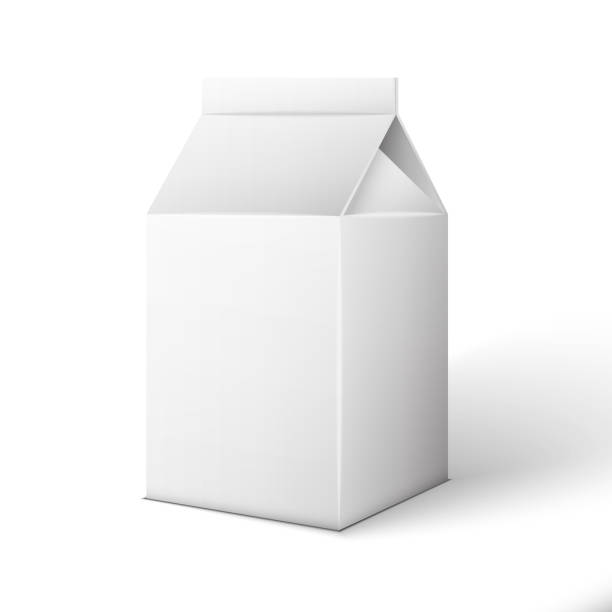 istock Milk, Juice, Beverages, Carton Package Blank White On White Background Isolated. 1227028313