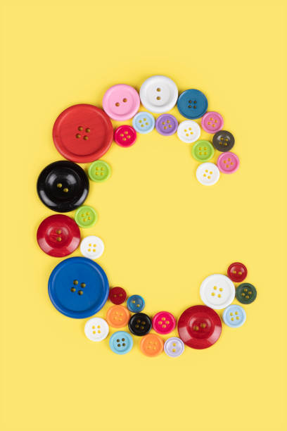 istock Letter C made of sewing buttons 1227030654