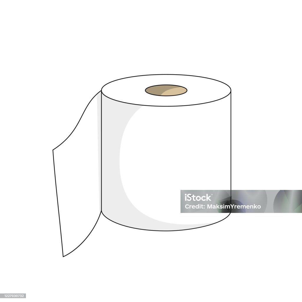 Ilustración de Rollo De Papel Higiénico Aislado Sobre Fondo Blanco y más Vectores Libres de Derechos de Artículos de aseo - iStock Ilustración de Rollo De Papel Higiénico Aislado Sobre Fondo Blanco y más Vectores Libres de Derechos de Artículos de aseo - iStock