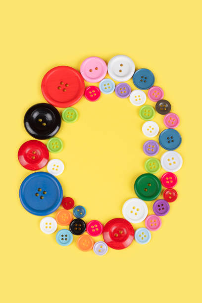 istock Letter O made of sewing buttons 1227030760