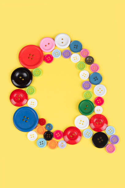 istock Letter Q made of sewing buttons 1227030770