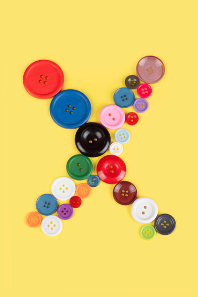 istock Letter X made of sewing buttons 1227030787