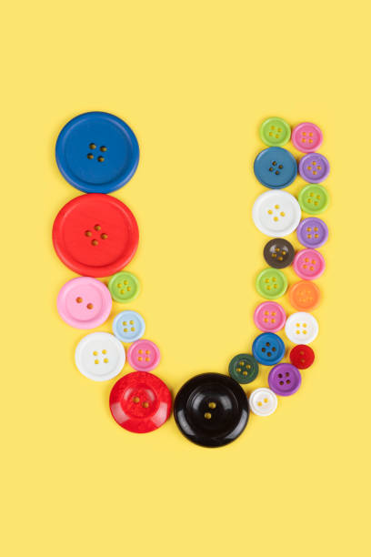 istock Letter U made of sewing buttons 1227030836