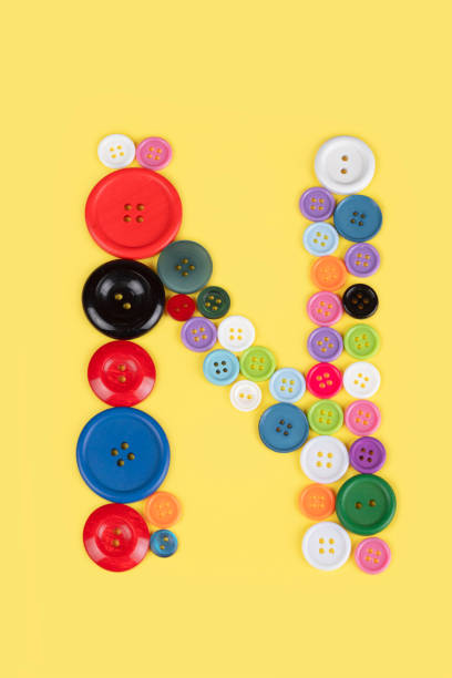 istock Letter N made of sewing buttons 1227030922