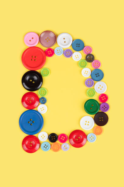 istock Letter D made of sewing buttons 1227031466