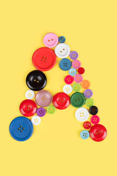 istock Letter A made of sewing buttons 1227031473