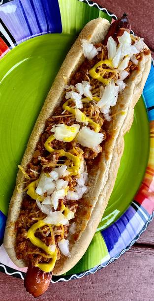 istock Foot Long Coney Dog with Onions 1227033674
