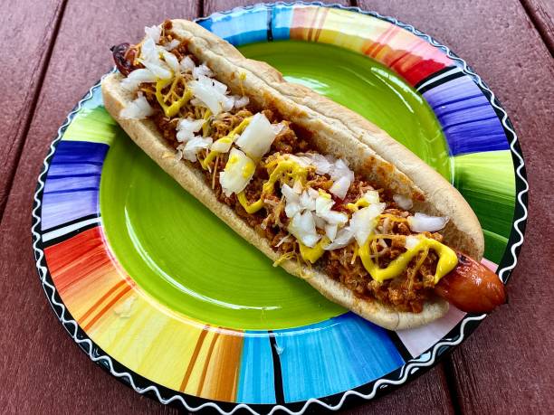 istock Foot Long Coney Dog with Onions 1227033722