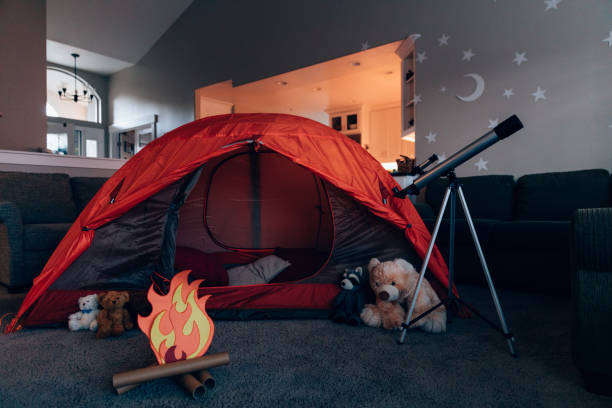 istock Pitched Tent Inside the Home 1227034991