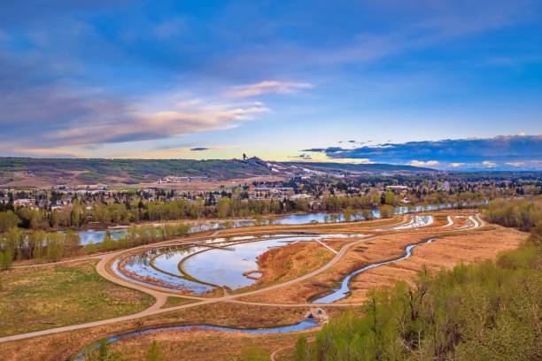 istock Morning Overlook Of A Spring Park 1227035384