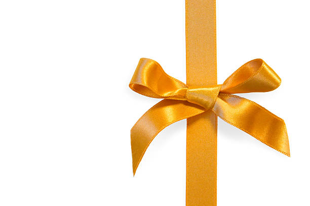 istock golden ribbone with bow,isolated 122703704