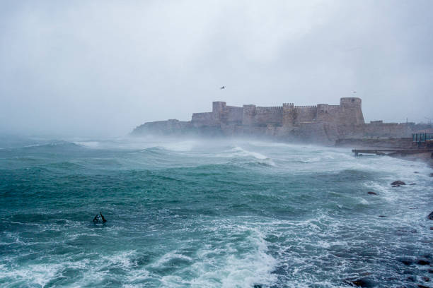 istock Bozcaada Castle by the sea 1227037500