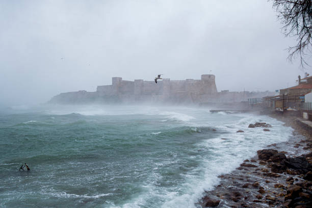 istock Bozcaada Castle by the sea 1227037536